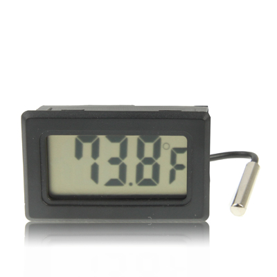 Mini LCD Indoor Digital Thermometer Fahrenheit Display Black